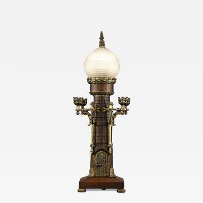Medieval Castle Clock Garniture