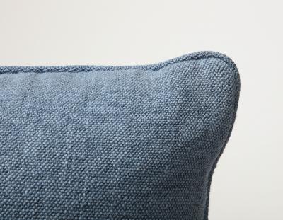Medium Blue Linen 21 Square Pillow