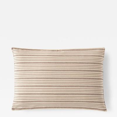 Medium Brown and White Stripe Pillow by Tensira