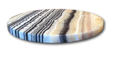 Medium Lazy Suzan Onyx Tray Blueish tones with stripes