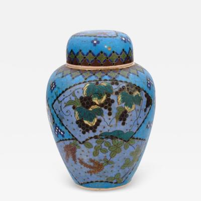 Meiji Japanese Totai Cloisonne Enamel Ceramic Jar