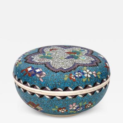 Meiji Japanese Totai Cloisonne Enamel Porcelain Box