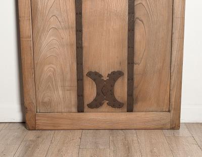 Meiji Period Keyaki Wood Warehouse Door Japan circa 1880