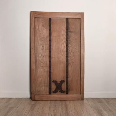 Meiji Period Keyaki Wood Warehouse Door Japan circa 1880