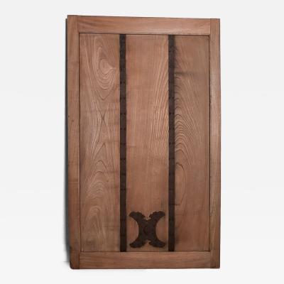 Meiji Period Keyaki Wood Warehouse Door Japan circa 1880