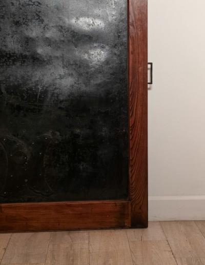 Meiji Period Keyaki Wood Warehouse Door inset with Iron Japan circa 1880