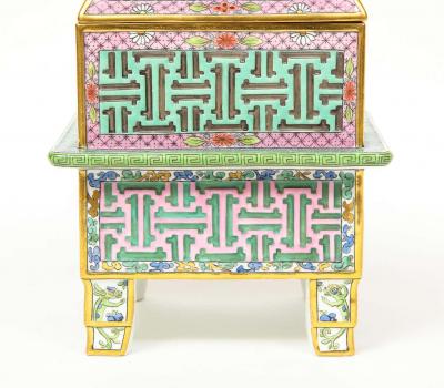 Meissen Marcolini A Rare Meissen Marcolini Porcelain Chinoiserie Incense Burner Vase and Cover