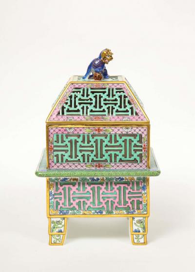 Meissen Marcolini A Rare Meissen Marcolini Porcelain Chinoiserie Incense Burner Vase and Cover