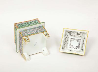 Meissen Marcolini A Rare Meissen Marcolini Porcelain Chinoiserie Incense Burner Vase and Cover