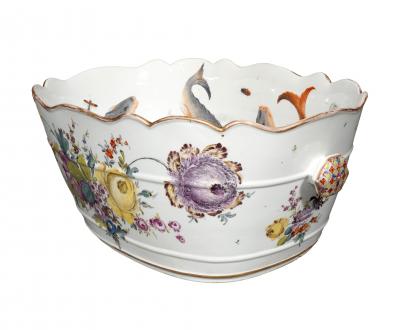 Meissen Porcelain Wine Cooler Centerpiece Bowl