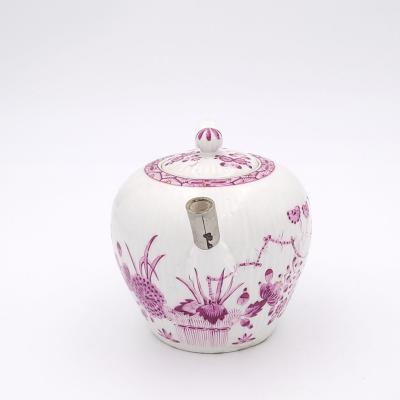 Meissen Tea Pot with Replaced Silver Spout Germany circa 1750