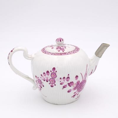 Meissen Tea Pot with Replaced Silver Spout Germany circa 1750