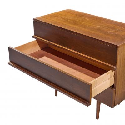 Mel Smilow Mel Smilow Mid Century Walnut Chest of Drawers Nightstands Pair