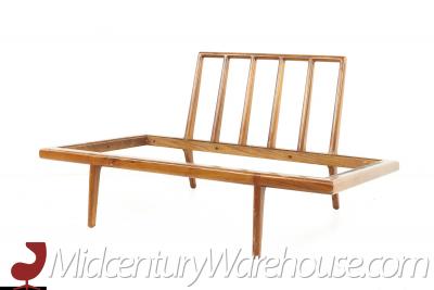 Mel Smilow Mid Century Wide Walnut Lounge Chair Daybed