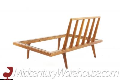 Mel Smilow Mid Century Wide Walnut Lounge Chair Daybed