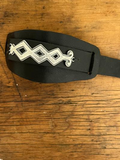 Melanie A Yazzie Contemporary Ketoh leather cuff bracelet
