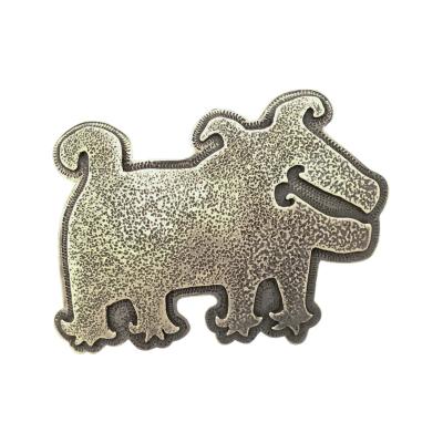 Melanie A Yazzie Rez Dog Silver Pendant