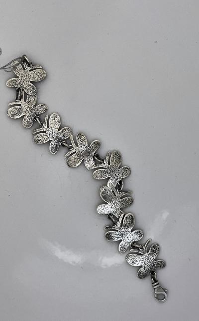 Melanie A Yazzie Silver Butterfly Tennis Bracelet
