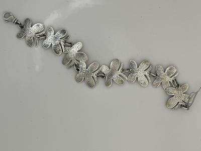Melanie A Yazzie Silver Butterfly Tennis Bracelet