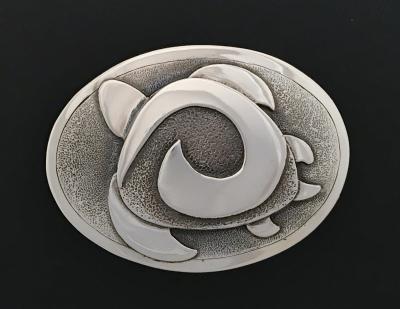 Melanie A Yazzie Swimmer Turtle Belt Buckle