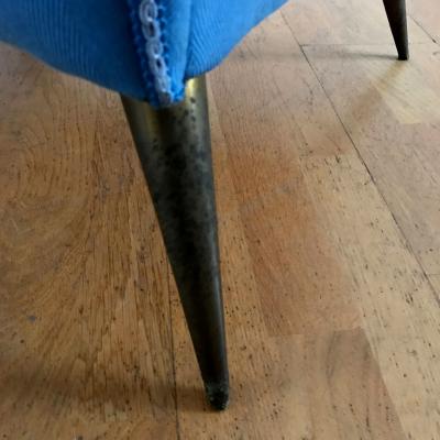 Melchiorre Bega 1950s Pair of Armchairs with Very High Back