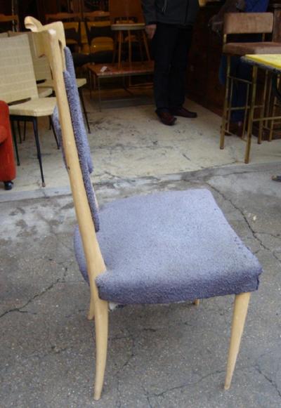 Melchiorre Bega A rare set of six sycamore dining chairs by Melchiorre Bega Italy 1970