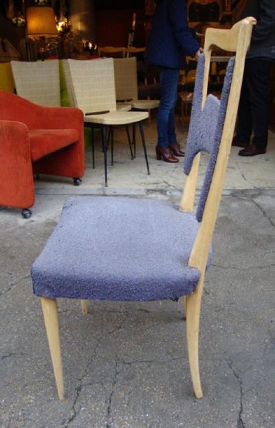 Melchiorre Bega A rare set of six sycamore dining chairs by Melchiorre Bega Italy 1970