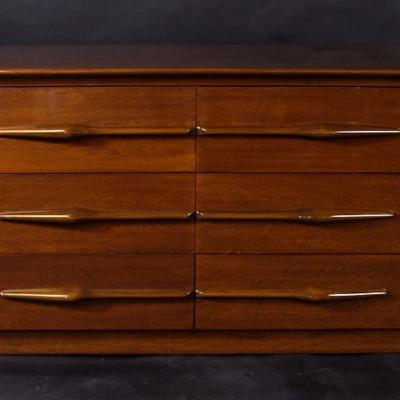 Melchiorre Bega Italian Modern Walnut 6 drawer Dresser Melchiorre Bega