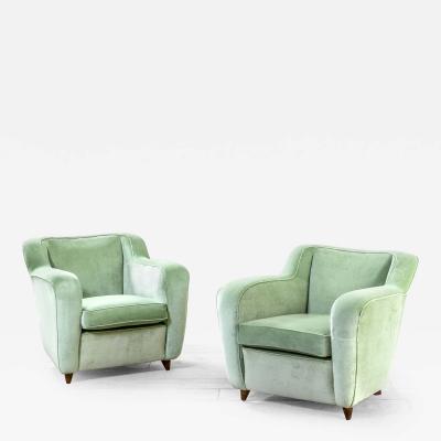 Melchiorre Bega Melchiorre Bega Couple of Armchairs from Casa D Milan End of 30s