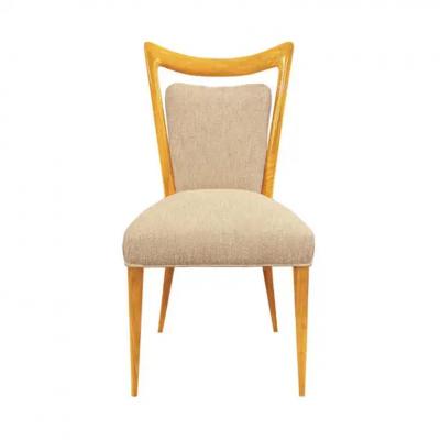 Melchiorre Bega Melchiorre Bega Set of 6 European Cherry Wood Dining Chairs 1950s