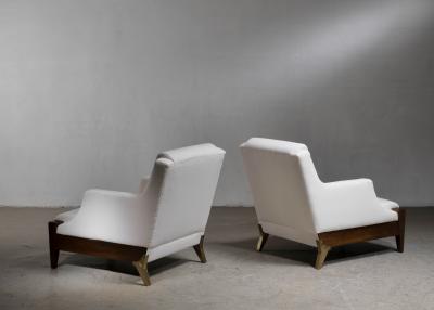 Melchiorre Bega Pair of Melchiorre Bega lounge chairs for FFB