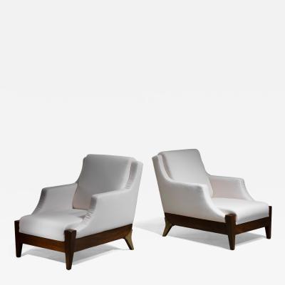 Melchiorre Bega Pair of Melchiorre Bega lounge chairs for FFB