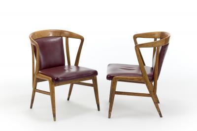 Melchiorre Bega Pair of Small Armchairs by Melchiorre Bega
