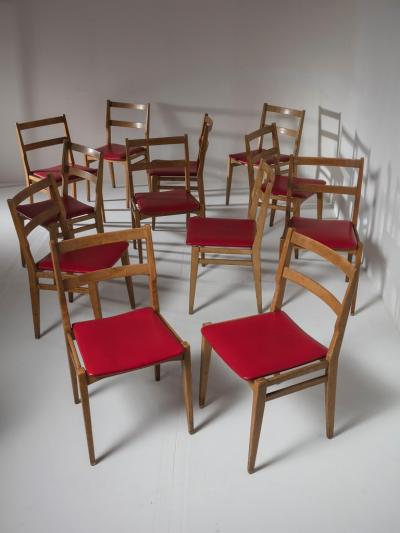 Melchiorre Bega Set of 12 Chairs Model 103 by Melchiorre Bega for Cassina