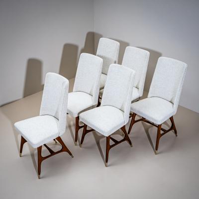 Melchiorre Bega Set of Six Side Chairs attributed to Melchiorre Bega 1898 1976 Italy 1950s