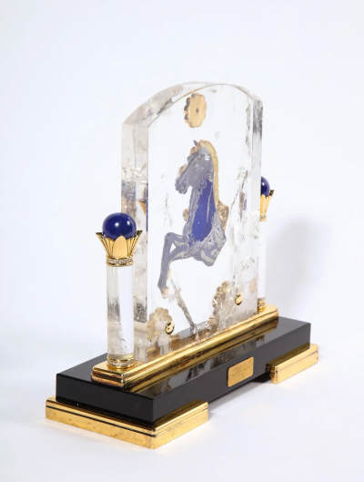 Mellerio Paris A French Gold Diamond Silver Gilt Rock Crystal Lapis Horse