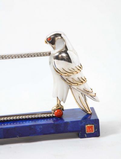 Mellerio Paris A Large Silver Lapis Lazuli Coral and Hardstone Picture Frame