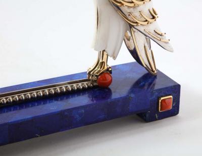 Mellerio Paris A Large Silver Lapis Lazuli Coral and Hardstone Picture Frame