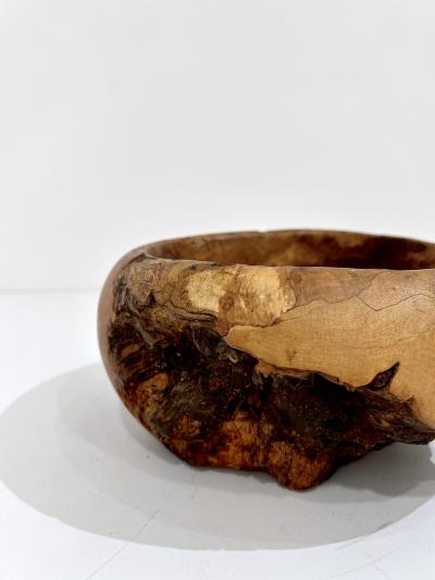 Melvin Lindquist Maple Burl Wood Bowl Attributed to Mel Lindquist