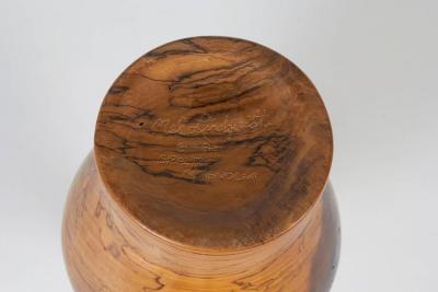 Melvin Lindquist Spalted Magnolia Turned Vase Signed and Dated