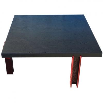 Memphis Style Ebonized Coffee Table