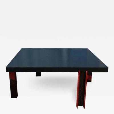 Memphis Style Ebonized Coffee Table