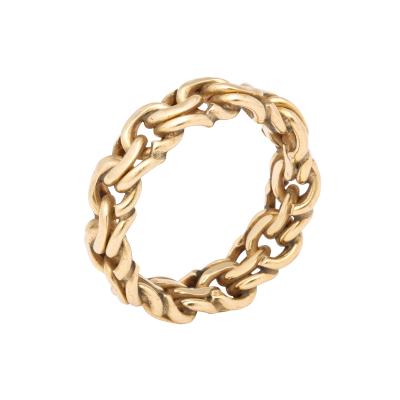 Mens Flexible Chain Gold Ring