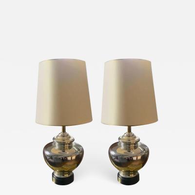 Mercury Pair Spectacular Urn Shaped Pair of Lamps in Good Vintage Condition