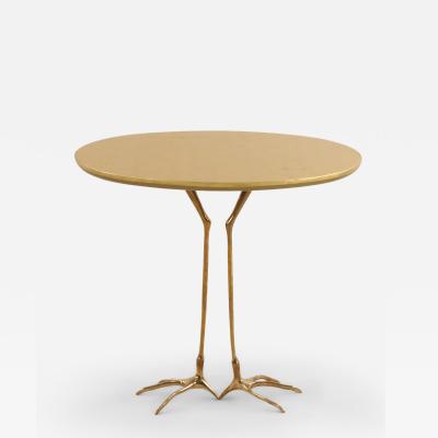 Meret Oppenheim Meret Oppenheim Gilt Metal Bird Foot End Table