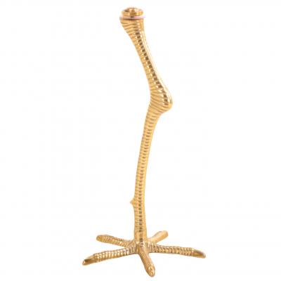 Meret Oppenheim Surreal Brass Bird Leg Drinks Table in the Manner of Meret Oppenheim 