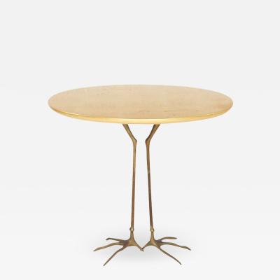 Meret Oppenheim Traccia Bronze and Gold Leaf Italian Table by Meret Oppenheim for Simon Gavina