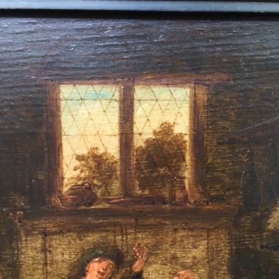 Merry Inn Scene Jan Molenaer 17th century Old Master Painting 