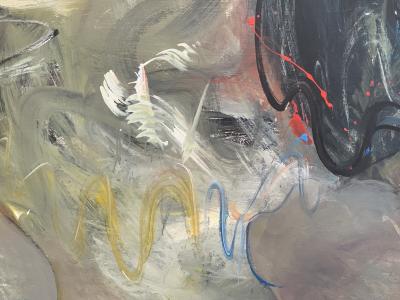 Merton D Simpson Large Abstract Painting by Merton D Simpson