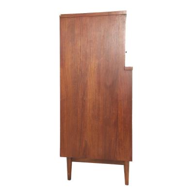 Merton Gershun Merton Gershun for American of Martinsville MCM X Inlay Walnut 5 Drawer Dresser